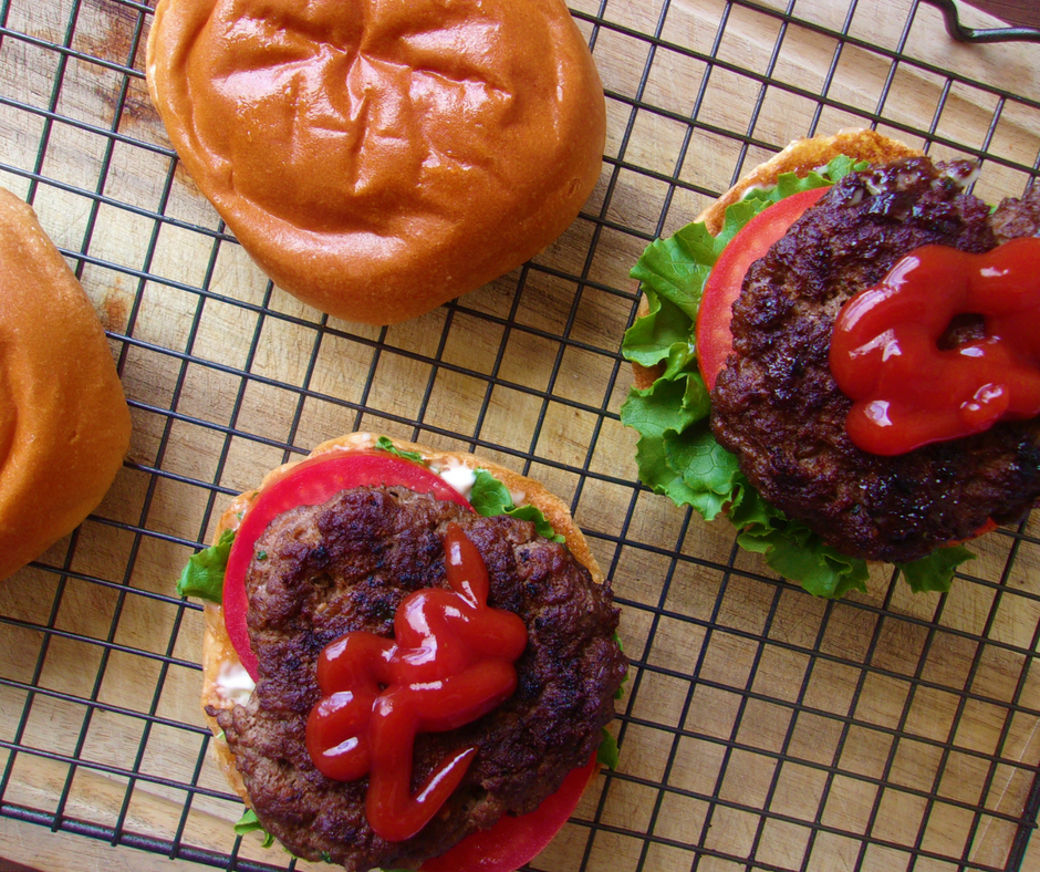 Homemade juicy burger patties